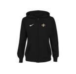 Women New Orleans Saints Stadium Rally Full Zip Hoodie Black