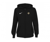 Women New Orleans Saints Stadium Rally Full Zip Hoodie Black