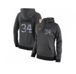Women Nike New Orleans Saints #34 Marshon Lattimore Stitched Black Anthracite Salute to Service Player Performance Hoodie