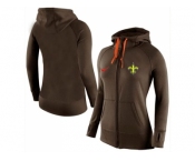 Women Nike New Orleans Saints Full-Zip Performance Hoodie Brown