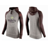 Women Nike New Orleans Saints Performance Hoodie Grey & Brown