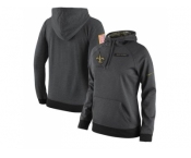 Women's New Orleans Saints Anthracite Salute to Service Player Performance Hoodie