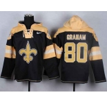 nike nfl jerseys new orleans saints #80 graham gold-black-1[pullover hooded sweatshirt]