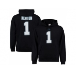 Carolina Panthers #1 Cam Newton Black Majestic Eligible Receiver II Name & Number NFL Hoodie