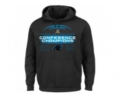 Carolina Panthers Majestic Black 2015 NFC Conference Champions Supreme Ruler VIII Pullover Hoodie