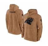 Men's Carolina Panthers 2023 Brown Salute to Service Pullover Hoodie
