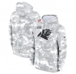 Men's Carolina Panthers 2024 Arctic Camo Salute To Service Club Fleece Pullover Hoodie