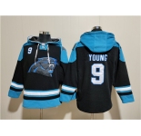 Men's Carolina Panthers #9 Bryce Young Black Ageless Must-Have Lace-Up Pullover Hoodie
