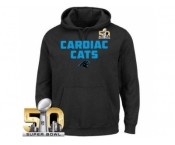Men's Carolina Panthers Majestic Black Super Bowl 50 Hot Phrase Pullover Hoodie