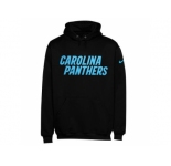 Men's Carolina Panthers Nike Black KO Wordmark Performance Hoodie