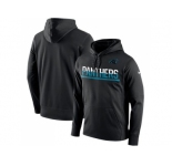 Men's Carolina Panthers Nike Black Sideline Circuit Pullover Performance Hoodie