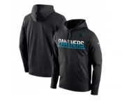 Men's Carolina Panthers Nike Black Sideline Circuit Pullover Performance Hoodie