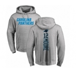 NFL Nike Carolina Panthers #12 DJ Moore Ash Backer Pullover Hoodie