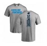 NFL Nike Carolina Panthers #12 DJ Moore Ash Backer T-Shirt