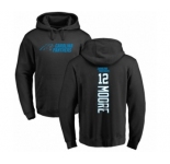 NFL Nike Carolina Panthers #12 DJ Moore Black Backer Pullover Hoodie
