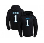 Nike Carolina Panthers #1 Cam Newton Black Name & Number Pullover NFL Hoodie