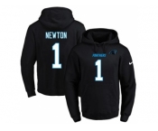 Nike Carolina Panthers #1 Cam Newton Black Name & Number Pullover NFL Hoodie