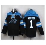 Nike Carolina Panthers #1 Cam Newton Black Player Pullover NFL Hoodie