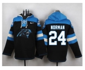 Nike Carolina Panthers #24 Josh Norman Black Player Pullover NFL Hoodie