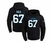 Nike Carolina Panthers #67 Ryan Kalil Black Name & Number Pullover NFL Hoodie