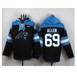 Nike Carolina Panthers #69 Jared Allen Black Player Pullover NFL Hoodie