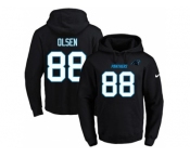 Nike Carolina Panthers #88 Greg Olsen Black Name & Number Pullover NFL Hoodie