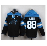 Nike Carolina Panthers #88 Greg Olsen Black Player Pullover NFL Hoodie