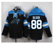 Nike Carolina Panthers #88 Greg Olsen Black Player Pullover NFL Hoodie