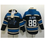 Nike Carolina Panthers #88 Greg Olsen Black Sawyer Hooded Sweatshirt NFL Hoodie