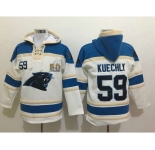 Nike Panthers #59 Luke Kuechly White Super Bowl 50 Player Pullover NFL Hoodie