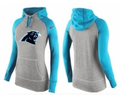 Women Nike Carolina Panthers Performance Hoodie Grey & Light Blue_2