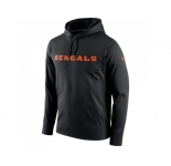 Men Cincinnati Bengals Nike Black Circuit Wordmark Essential Performance Pullover Hoodie