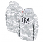 Men's Cincinnati Bengals 2024 Arctic Camo Salute To Service Club Fleece Pullover Hoodie