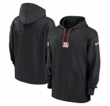 Men's Cincinnati Bengals Black Performance Pullover Hoodie