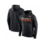 Men's Cincinnati Bengals Nike Black Sideline Circuit Pullover Performance Hoodie