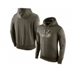 Men's Cincinnati Bengals Nike Olive Salute To Service KO Performance Hoodie