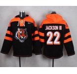 Nike Bengals #22 William Jackson III Black Player Pullover NFL Hoodie