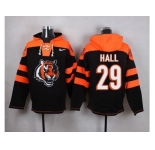 Nike Cincinnati Bengals #29 Leon Hall Black Player Pullover NFL Hoodie