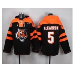 Nike Cincinnati Bengals #5 AJ McCarron Black Player Pullover NFL Hoodie