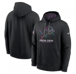 Men's Detroit Lions Black 2024 Crucial Catch Club Pullover Hoodie