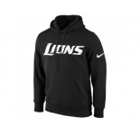 Men's Detroit Lions Nike Black KO Wordmark Performance Hoodie
