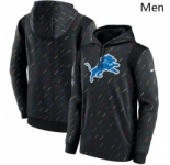 Men's Detroit Lions Nike Charcoal 2021 NFL Crucial Catch Therma Pullover Hoodie