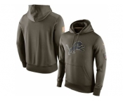 Men's Detroit Lions Nike Olive Salute To Service KO Performance Hoodie