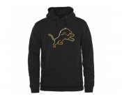 Men's Detroit Lions Pro Line Black Gold Collection Pullover Hoodie