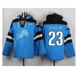 Nike Detroit Lions #23 Darius Slay JR Blue Player Pullover NFL Hoodie