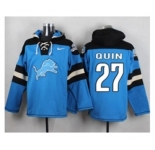 Nike Detroit Lions #27 Glover Quin Blue Player Pullover NFL Hoodie