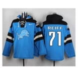 Nike Detroit Lions #71 Riley Reiff Blue Player Pullover NFL Hoodie