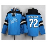 Nike Detroit Lions #72 Laken Tomlinson Blue Player Pullover NFL Hoodie