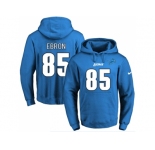 Nike Detroit Lions #85 Eric Ebron Blue Name & Number Pullover NFL Hoodie