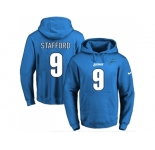 Nike Detroit Lions #9 Matthew Stafford Blue Name & Number Pullover NFL Hoodie